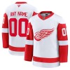 Män Ishockey Detroit Red Wings tröja med eget tryck Fanatics Premium 2024-25 Vit Borta